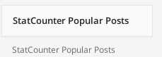 StatCounter Popular Posts Widget